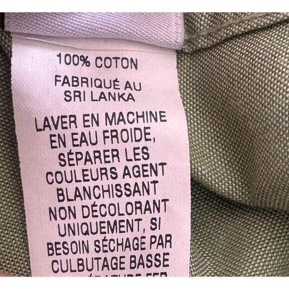 L.L. Bean Trim Fit Large Tall Green Button Front Mens Shirt 100% Cotton - Picture 4 of 9